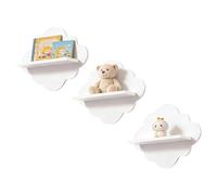 Cute Shelves for Bedroom - Floating Wall Storage Set Practical, 3 pièces Display Shelf | Stylish Aesthetic Organizer with Kid's Room Bathroom Nursery Kitchen Dorm Apartment Decor Books Plants Dolls