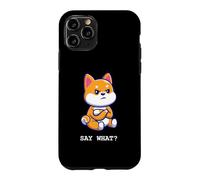 Cute Shiba Inu Say What Funny Dog Breed Attitude Meme Design Coque pour iPhone 11 Pro