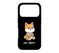 Cute Shiba Inu Say What Funny Dog Breed Attitude Meme Design Coque pour iPhone 17 Pro