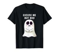 Cute Shy Ghost Halloween Funny Ghost Girl Boo Halloween T-Shirt