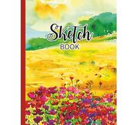 Cute Sketch Book for Drawing and Doodling | Large Blank Art Notebook for Kids, Teens & Artists | 110 Unlined Pages, 8.5x11 Inches