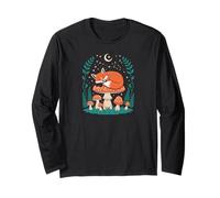 Cute Sleeping Fox Moon Landscape Nature Wild Forest Red Fox Manche Longue