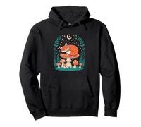 Cute Sleeping Fox Moon Landscape Nature Wild Forest Red Fox Sweat à Capuche