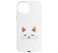 Cute Sleepy Cat Face Adorable Feline Kitty Lover Coque pour iPhone 15 Plus