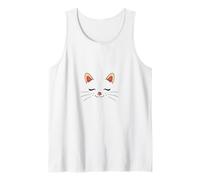 Cute Sleepy Cat Face Adorable Feline Kitty Lover Débardeur