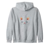 Cute Sleepy Cat Face Adorable Feline Kitty Lover Sweat à Capuche