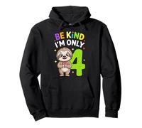 Cute Sloth I'm Only 4 Funny Fourth Birthday Sweat à Capuche