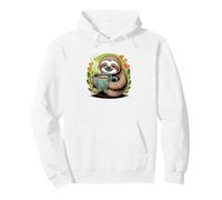 Cute Sloth Morning Coffee Tree Branch Lazy Relax Sweat à Capuche