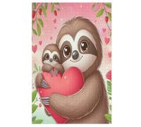 Cute Sloth Puzzles en Bois 1000 Pièces Adultes, Poster Jigsaw Puzzle, Design Unique Jouet Éducatif pour Adolescents Et Enfants 78×53cm