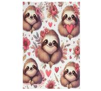 Cute Sloth Puzzles en Bois 1000 Pièces Adultes, Poster Jigsaw Puzzle, Design Unique Jouet ÉduChatif pour Adolescents Et Enfants （78×53cm）