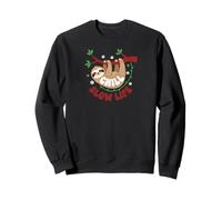 Cute Sloth Sleeping on a Tree Branch Lazy Relax Sweatshirt