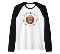 Cute Smokey Bear & Nature Icons Manche Raglan