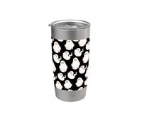 Cute Spooky Ghost Pastel Goth Retro Groovy Halloween Black Gobelet isotherme en acier inoxydable double paroi