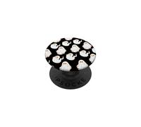 Cute Spooky Ghost Pastel Goth Retro Groovy Halloween Black PopSockets PopGrip Adhésif