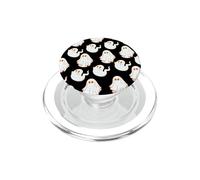 Cute Spooky Ghost Pastel Goth Retro Groovy Halloween Black PopSockets PopGrip pour MagSafe