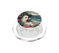 Cute Spooky Ghost Reading Book Summer Tropical Beach Reader PopSockets PopGrip pour MagSafe
