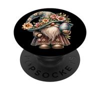 Cute Spring Easter Decor for Women Floral Easter GNOME PopSockets PopGrip Adhésif