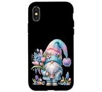 Cute Spring GNOME for Women with Hello Spring Tulip Flowers Coque pour iPhone X/XS