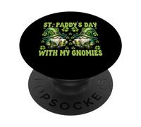 Cute St Paddys Day GNOME Graphic for Hanging with My Gnomies PopSockets PopGrip Adhésif