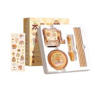 Cute Stationery Set, Cartoon Theme Supplies, Aesthetic School Tools, Multi-Item Gifting Pack, Learning Necessities for Kids, Children, Classroom Rewards, Study, Drawing, Writing, 8.86x8.5x3.11 inches
