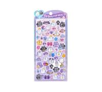 Cute Stickers - 3D Glitter Resin Crystal Texture Decals for Kids Use, Teen Crafting with Fun Design, Decorative Stickers for Laptop Bottle Car Scrapbook, 7.87x3.74 inches