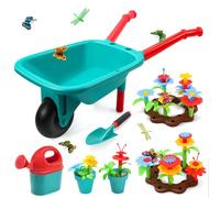 cute stone Ensemble d'outils de Jardinage pour Enfants, Jouets de Jardin avec brouette, arrosoir, Pelle, Jouet de Construction de Jardin de Fleurs, Jeu de Simulation pour l'extérieur et l'intérieur