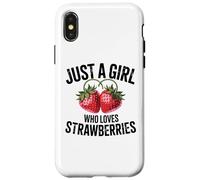 Cute Strawberry Girl Just a Girl Who Loves Strawberries Coque pour iPhone X/XS
