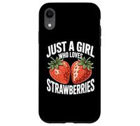 Cute Strawberry Girl Just a Girl Who Loves Strawberries Coque pour iPhone XR