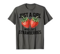Cute Strawberry Girl Just a Girl Who Loves Strawberries T-Shirt