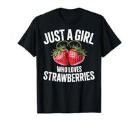 Cute Strawberry Girl Just a Girl Who Loves Strawberries T-Shirt