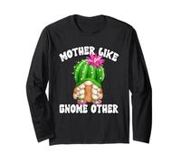 Cute Succulent Mom GNOME Graphic for Women and Cactus Lover Manche Longue