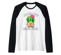 Cute Succulent Mom GNOME Graphic for Women and Cactus Lover Manche Raglan