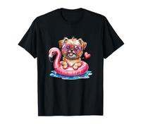 Cute Summer Flotteur de Piscine Motif Griffon de Bruxelles T-Shirt