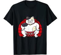 Cute Sumo Cat Funny Cool Great Gift Idea Tee T-Shirt Black Manches Courtes(Medium)