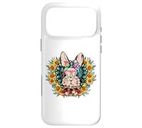 Cute Sunflower Motif for Women - Easter Bunny with Glasses Coque pour iPhone 17 Pro Max