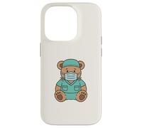 Cute Surgical Nurse Teddy Bear Student Operating Room Staff Coque pour iPhone 14 Pro