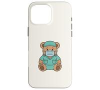 Cute Surgical Nurse Teddy Bear Student Operating Room Staff Coque pour iPhone 16 Pro Max