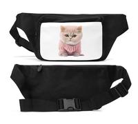 Cute Sweater Petit chaton Sac banane unisexe Noir