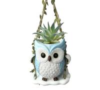 Cute Swing Owl Plant Pot With Drainage | Small Owl Planter For Indoor & Outdoor Use, Gardens, Patios, Bedrooms, Living Rooms, Kitchens, Offices, Perfect Home Décor & Gift For Women, Birthdays