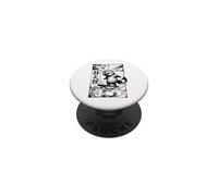 Cute Tanuki Skateboarding Raccoon Skater Japonais PopSockets PopGrip Adhésif