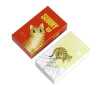 Cute Tarot Cards, 78-Cards Orange Cat Tarot Learning Deck, Multipurpose Fortune Reading Game for Meditation Mindfulness Self-Discovery Spiritual Guidance Men Women Past Lives Future, 3.94x2.36 inches