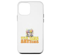 Cute Tea Time Anytime Floral Tea Lover Teacup Groovy Flowers Coque pour iPhone 12 Mini