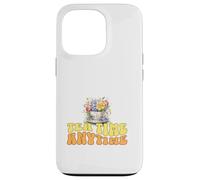 Cute Tea Time Anytime Floral Tea Lover Teacup Groovy Flowers Coque pour iPhone 13 Pro