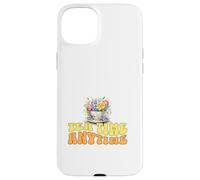 Cute Tea Time Anytime Floral Tea Lover Teacup Groovy Flowers Coque pour iPhone 15 Plus