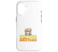 Cute Tea Time Anytime Floral Tea Lover Teacup Groovy Flowers Coque pour iPhone 16