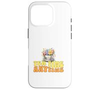 Cute Tea Time Anytime Floral Tea Lover Teacup Groovy Flowers Coque pour iPhone 16 Pro