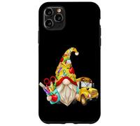 Cute Teacher GNOME with Big Yellow Bus for School Bus Driver Coque pour iPhone 11 Pro Max