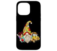Cute Teacher GNOME with Big Yellow Bus for School Bus Driver Coque pour iPhone 14 Pro Max