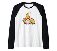Cute Teacher GNOME with Big Yellow Bus for School Bus Driver Manche Raglan