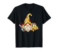 Cute Teacher GNOME with Big Yellow Bus for School Bus Driver T-Shirt